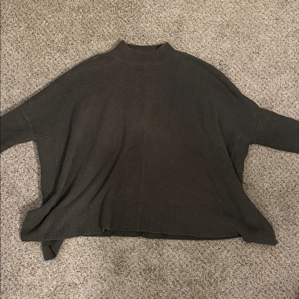 Women's Olive Oversized Batwing Sweater